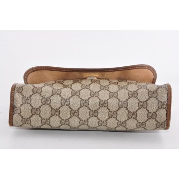 Authentic Gucci GG Supreme Ophidia Sherry Line Clutch Bag Wallet Web Canvas Tan - Picture 7 of 10